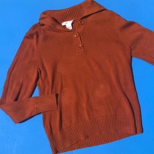 Burnt Orange Sweater with Buttons